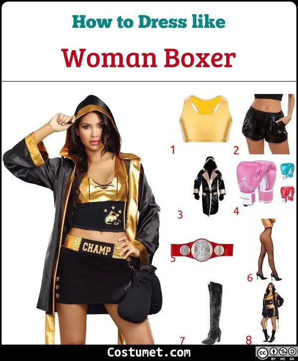 Woman Boxer Costume for Cosplay & Halloween