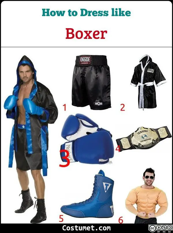 Men Boxer Costume for Cosplay & Halloween