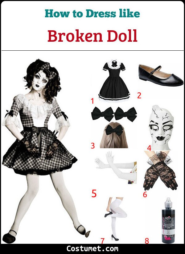 Broken Doll Costume for Cosplay & Halloween