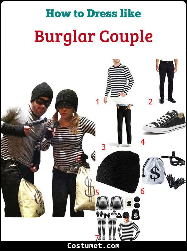 Burglar Couple Costume for Cosplay & Halloween