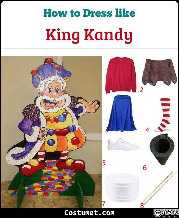 King Kandy Candyland Costume for Cosplay & Halloween