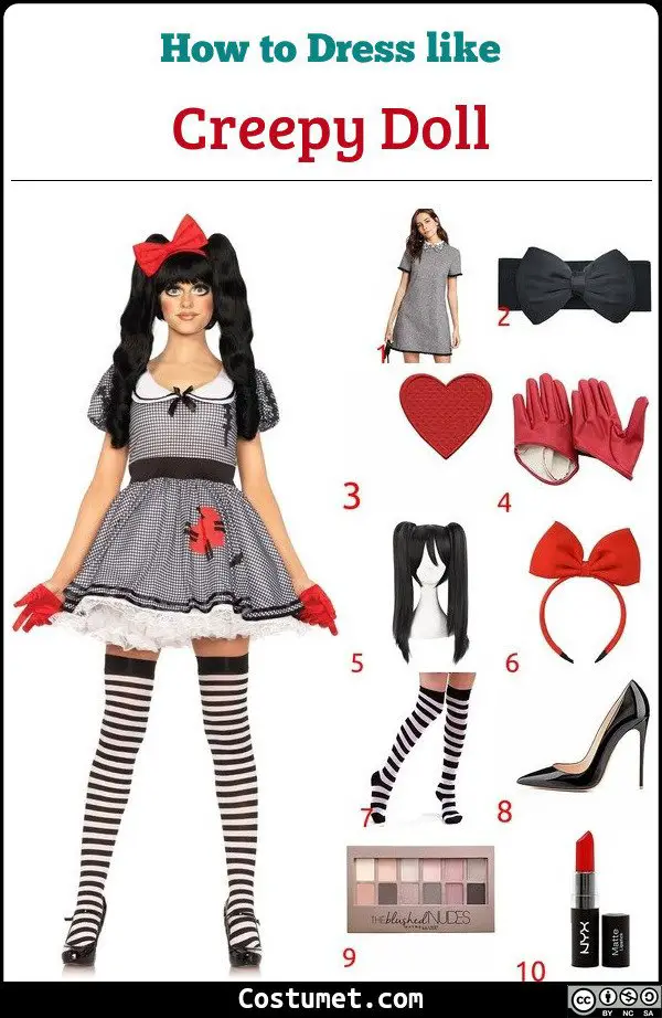 Creepy Doll Costume For Cosplay And Halloween 2023