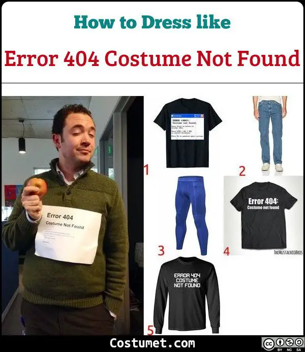 Error 404 Costume Not Found Costume for Cosplay & Halloween