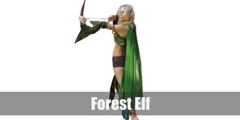 Forest Elf costume is a corset and tulle skirt combo and then wear a flower crown with elf ears, too.