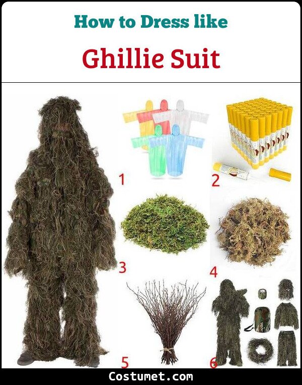 Ghillie Suit Costume for Cosplay & Halloween