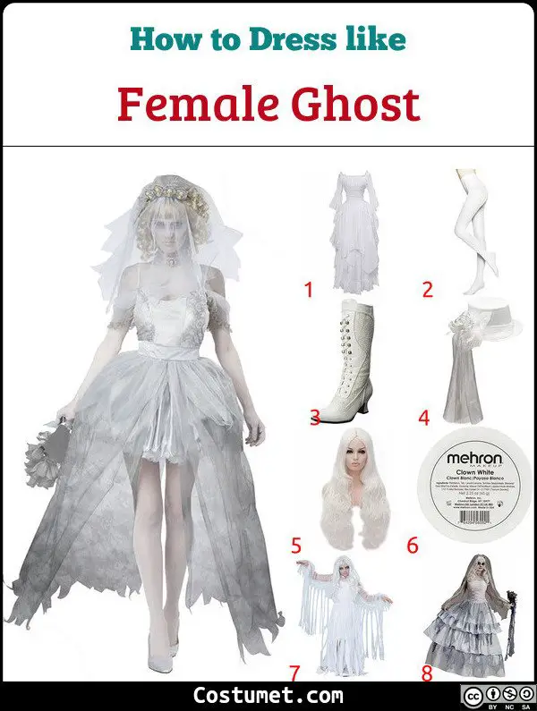 Female Ghost Costume for Cosplay & Halloween