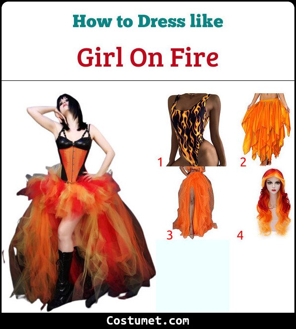 Girl On Fire Costume for Cosplay & Halloween