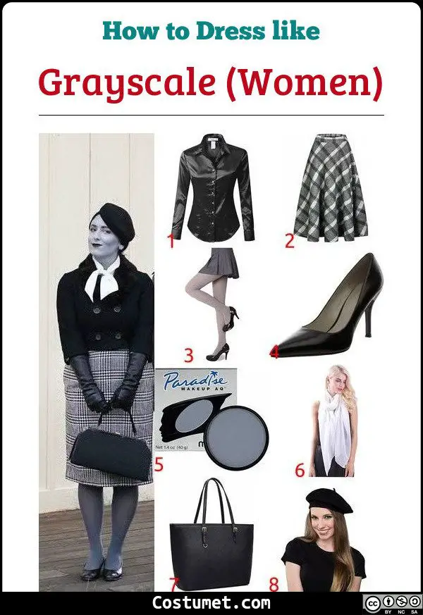 Grayscale Women Costume for Cosplay & Halloween