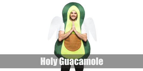 Style a guacamole or avocado costume with angel wings and a halo.