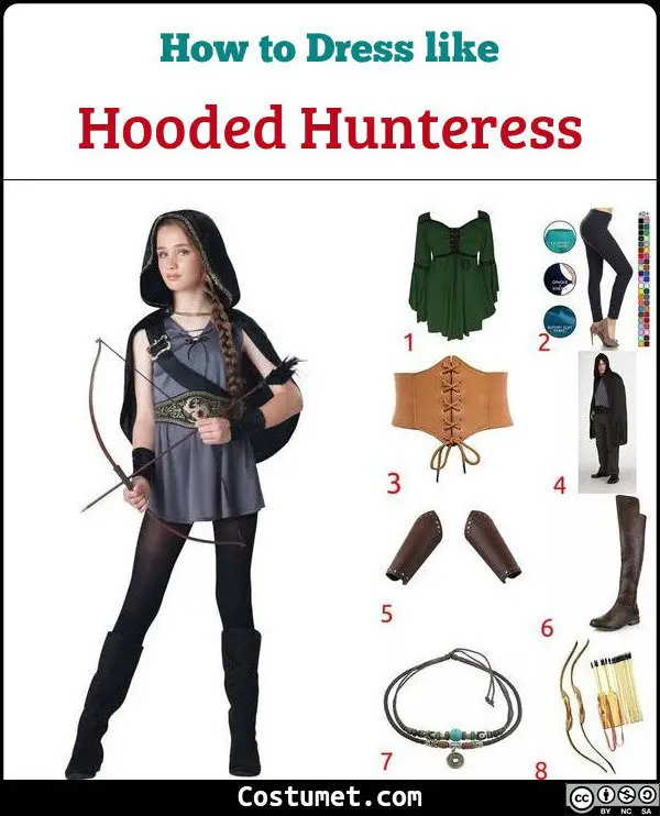 Hooded Hunteress Costume for Cosplay & Halloween