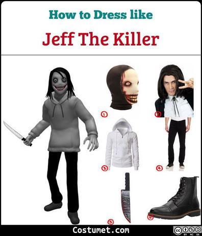  HPMNS Jeff The Killer Adult Halloween Fancy Dress Costume L :  Clothing, Shoes & Jewelry