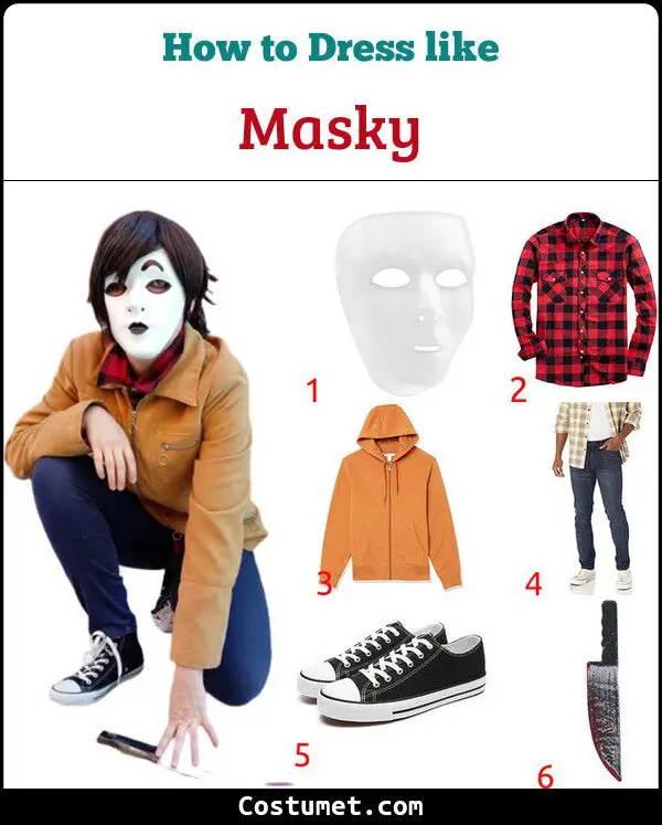 Masky Costume for Cosplay & Halloween