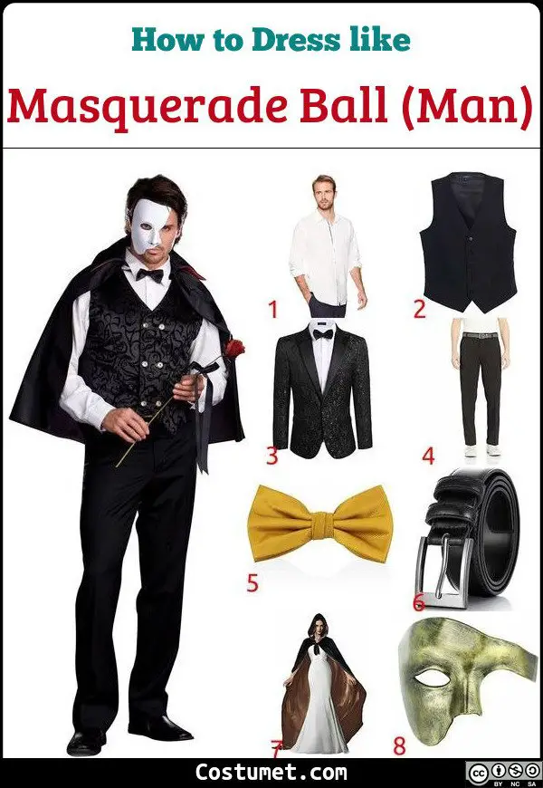 Man Masquerade Ball Costume for Cosplay & Halloween