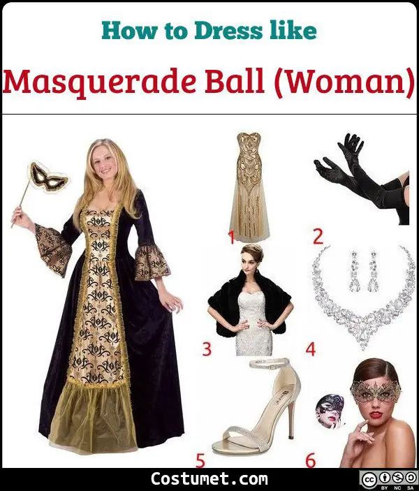 Woman Masquerade Ball Costume for Cosplay & Halloween