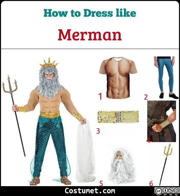 Merman Costume for Cosplay & Halloween