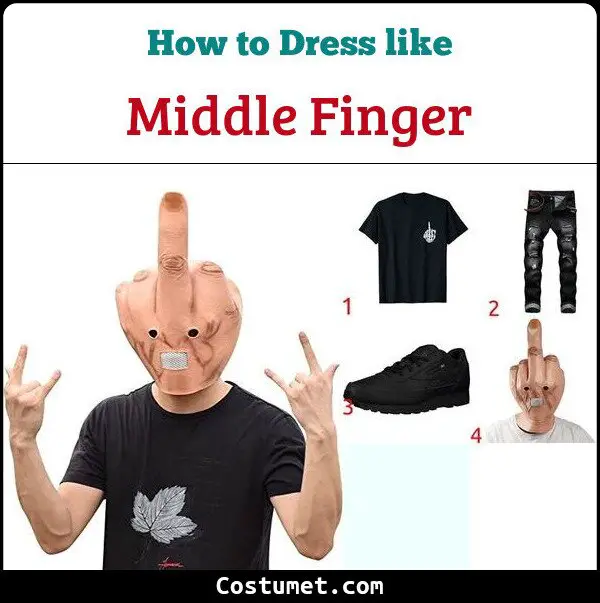 Middle Finger Costume for Cosplay & Halloween