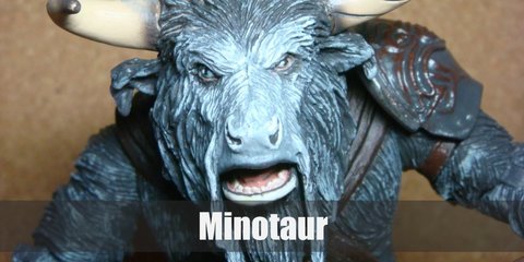 The Minotaur costume involves a faux fur jacket with shoulder gear paired with fuzzy pants or gladiator-style pants. Then get a bull head and arm guards to complete the look.