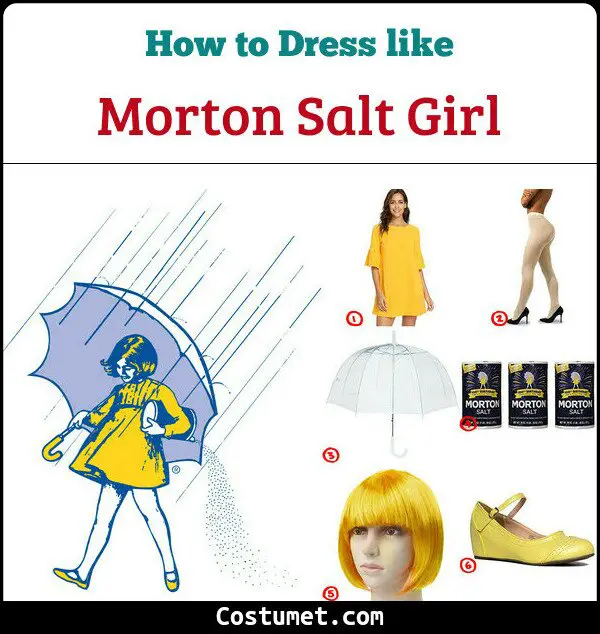 Morton Salt Girl Costume for Cosplay & Halloween