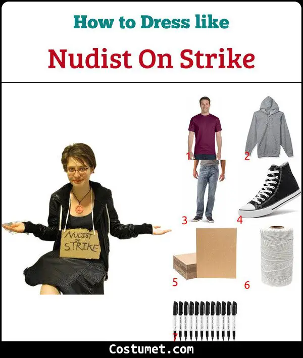 Nudist On Strike Costume for Cosplay & Halloween