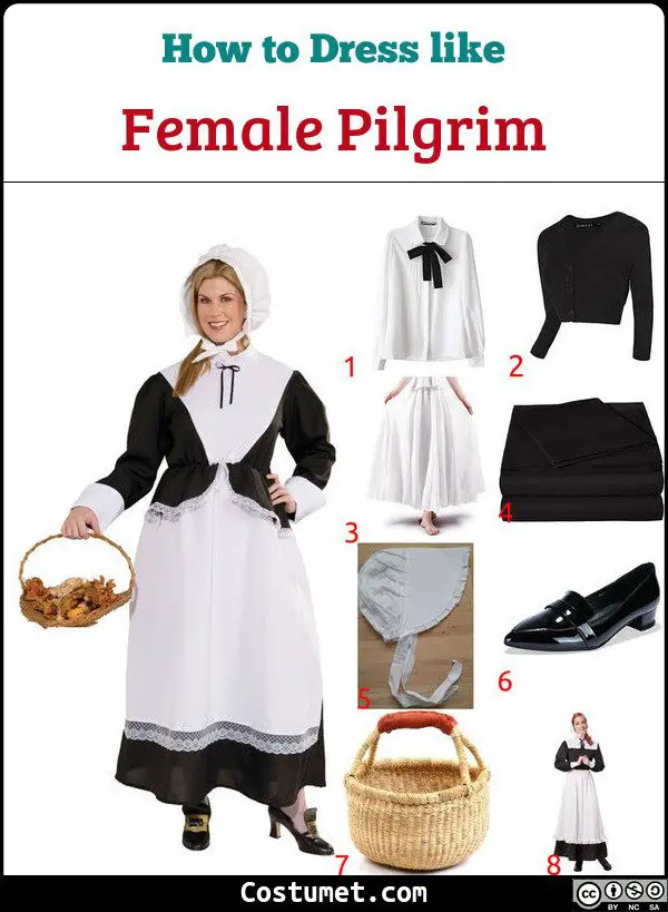 Female Pilgrim Costume for Cosplay & Halloween
