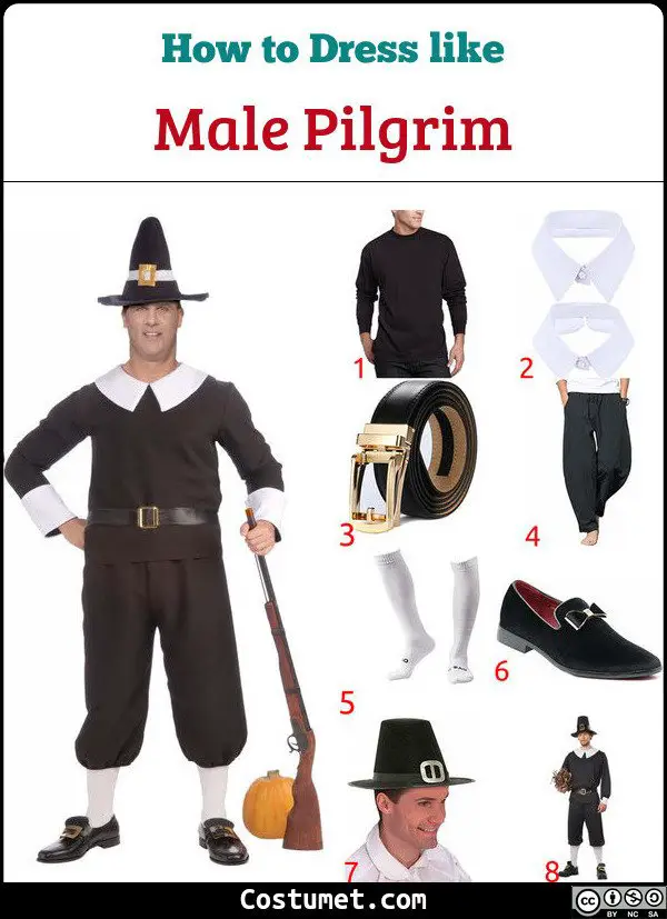 Male Pilgrim Costume for Cosplay & Halloween