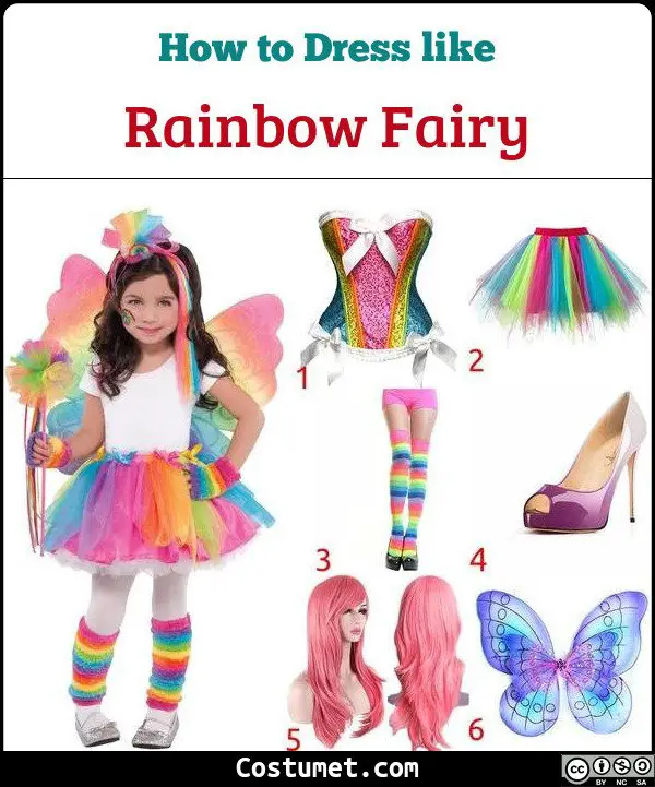 Rainbow Fairy Costume for Cosplay & Halloween