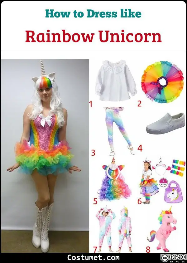 Rainbow Unicorn Costume for Cosplay & Halloween