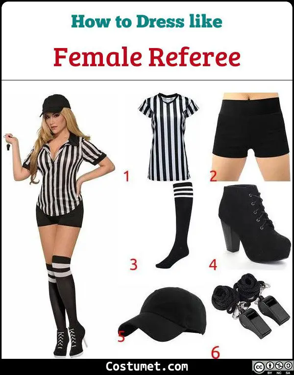 Men & Women Referee Costume for Cosplay & Halloween