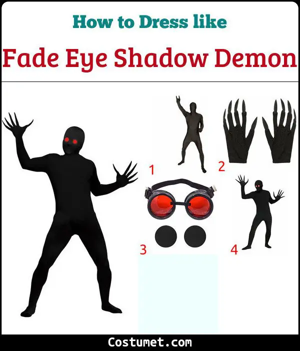 Fade Eye Shadow Demon Costume for Cosplay & Halloween