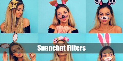 The Snapchat Filter costume can include various head accessories such as pins, headbands, noise makers, and more.