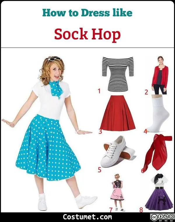 Female Sock Hop Costume for Cosplay & Halloween