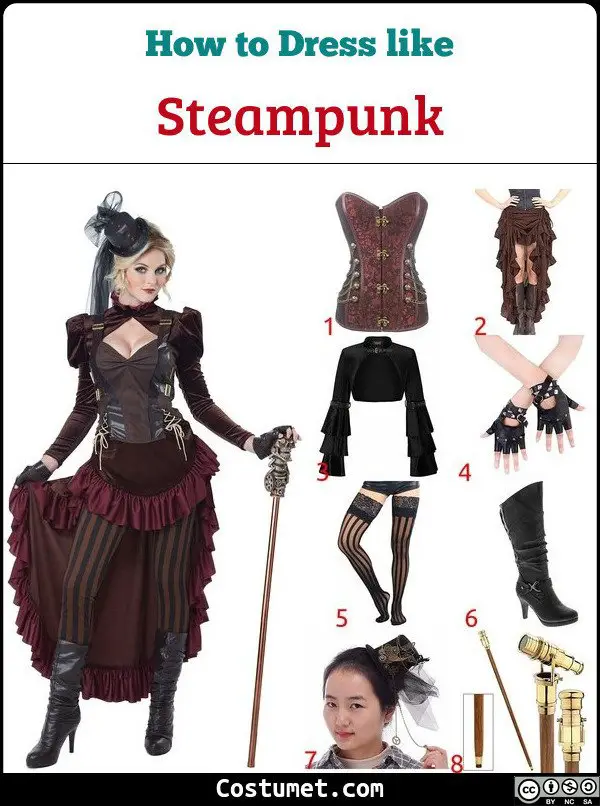 Steampunk Women Costume for Cosplay & Halloween