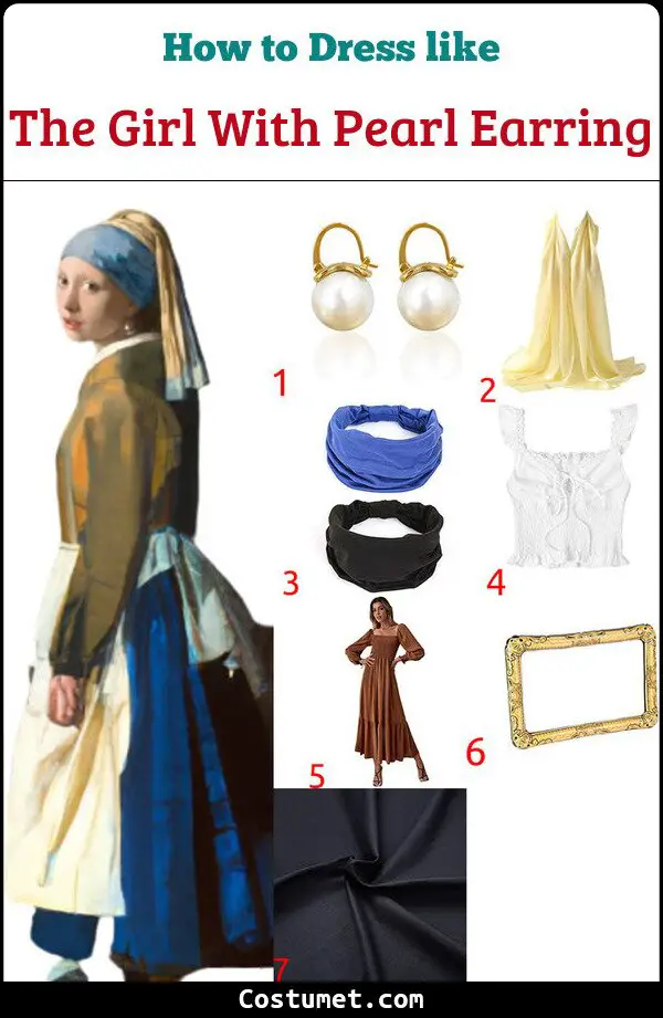 The Girl With Pearl Earring Costume for Cosplay & Halloween