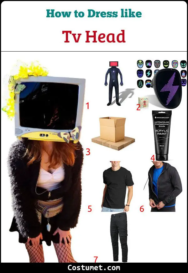 Tv Head Costume for Cosplay & Halloween