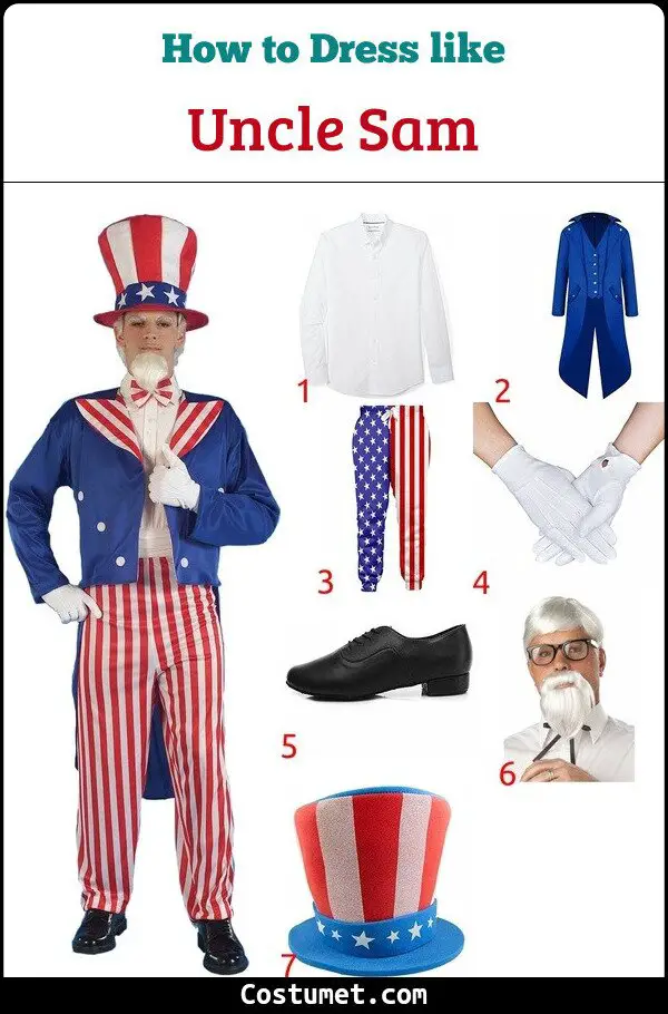 Uncle Sam Costume for Cosplay & Halloween