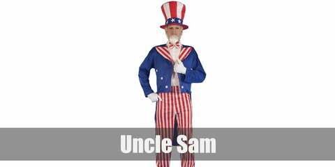Uncle Sam costume is a red and white striped pants then you can add a matching jacket and patriot hat. 