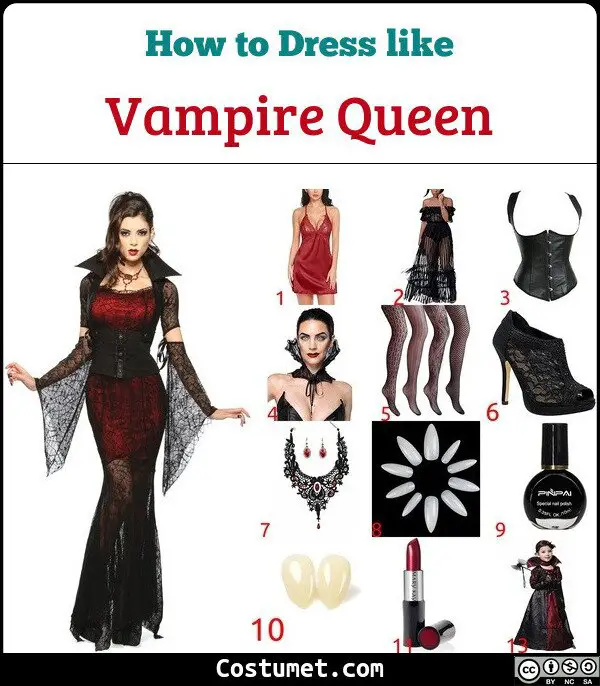 Vampire Queen Costume for Cosplay & Halloween