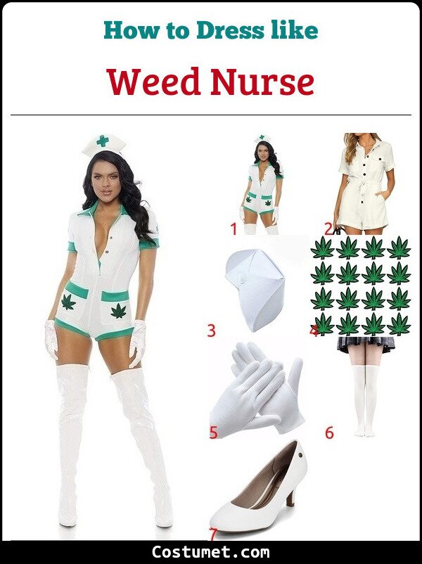Weed Nurse Costume for Cosplay & Halloween
