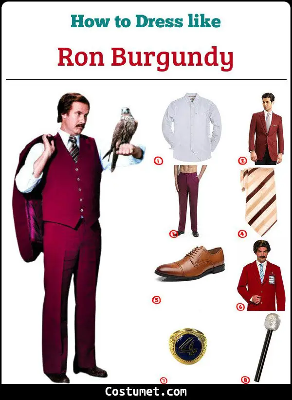 Ron Burgundy Costume for Cosplay & Halloween