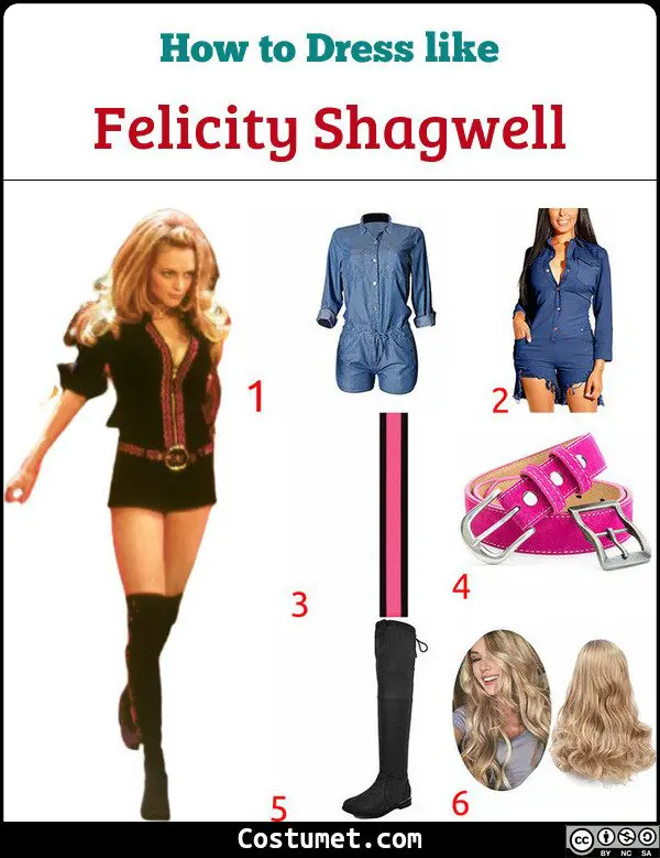 Felicity Shagwell Costume for Cosplay & Halloween