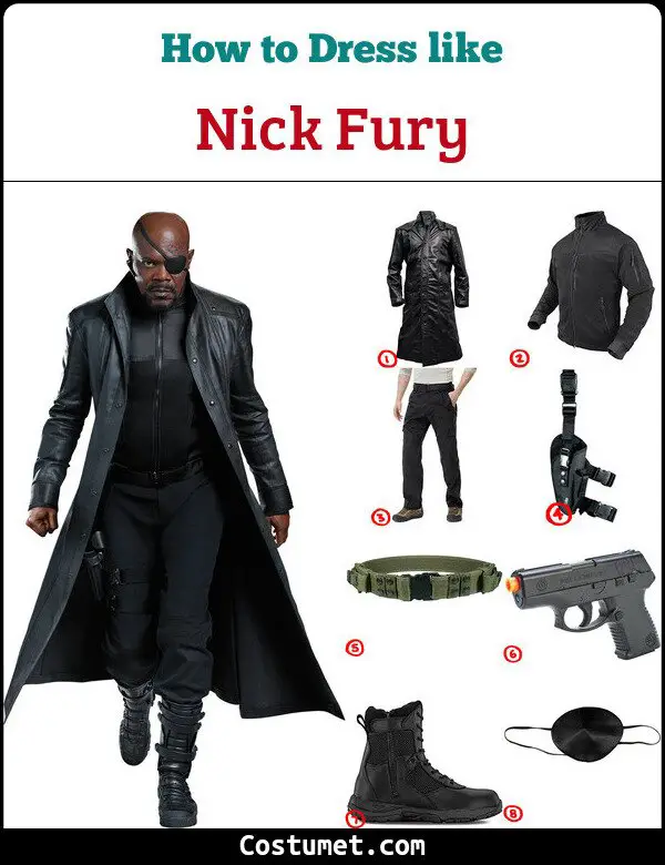 Nick Fury Costume for Cosplay & Halloween
