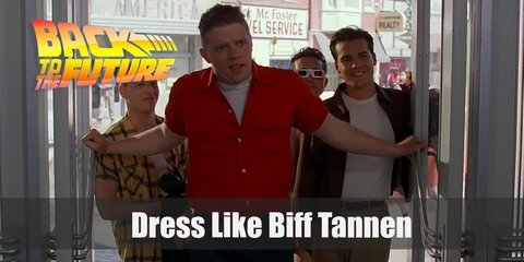 One of his most recognizable Biff Tannen outfits is his look during the 60s. Here’s what you will need to recreate this Biff Tannen look for yourself