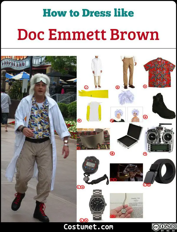 Doc Emmett Brown Costume for Cosplay & Halloween