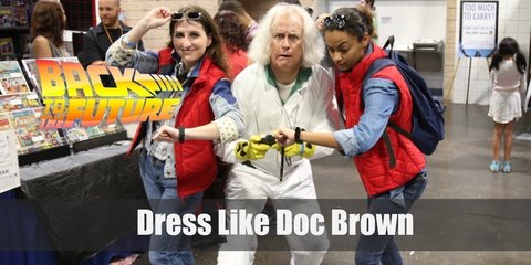 Doc Brown is your typical absent-minded mad scientist, always tinkering with this and that. He also dresses like your typical mad scientist, crazy white hair and lab coat included