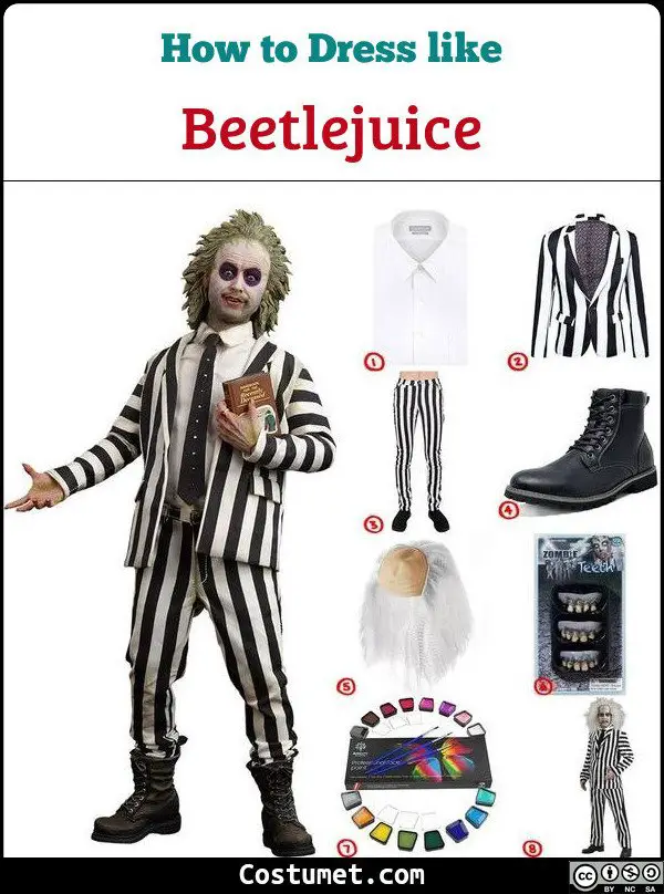 Beetlejuice Costume for Cosplay & Halloween