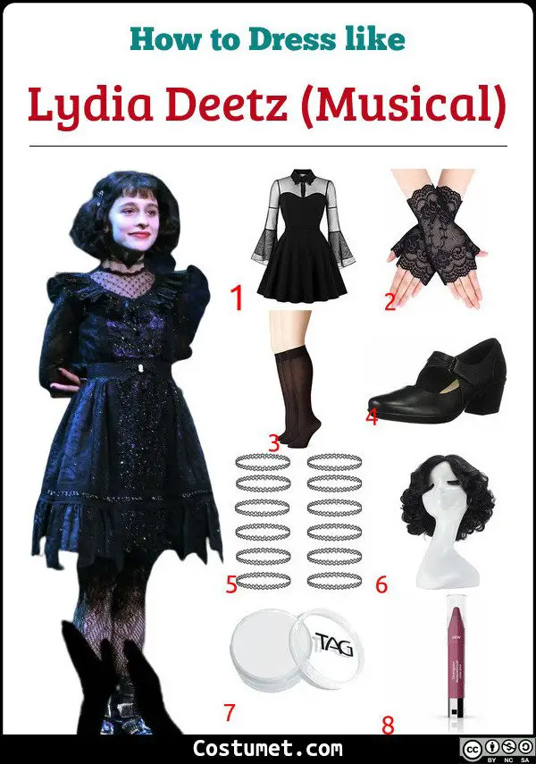 Lydia Deetz Musical Costume for Cosplay & Halloween