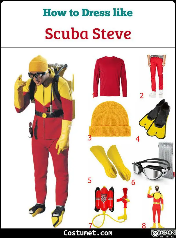 Scuba Steve Costume for Cosplay & Halloween