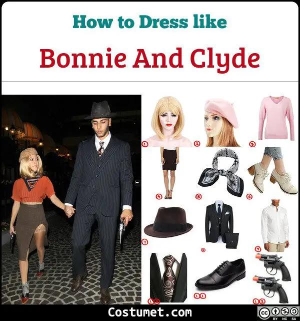 Bonnie And Clyde Costume for Cosplay & Halloween