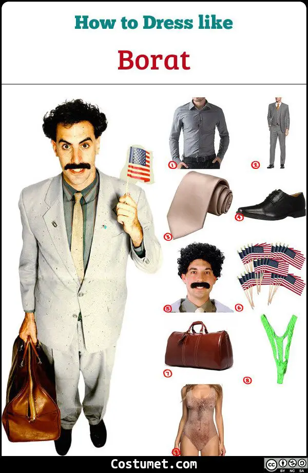 Borat Costume for Cosplay & Halloween. 