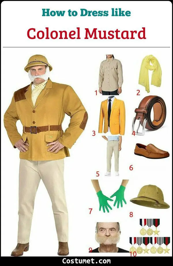 Colonel Mustard Costume for Cosplay & Halloween